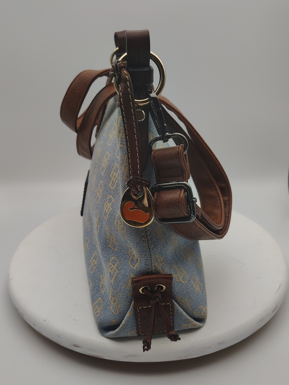 Dooney & Bourke Classic Monogram Denim Shoulder/ CrossboBag - Picture 8 of 17